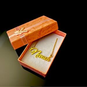 Nevaeh - Nameplate Stainless Steel Dainty 18” Necklace
